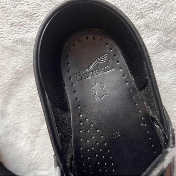 Dansko Professional Black Patent Leather Shiny Clog Comfort Nursing Sz 42 - Picture 9 of 13